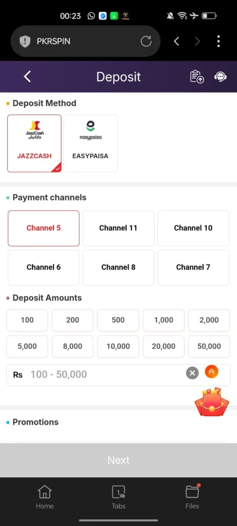 SpinPkr Game Dwposit