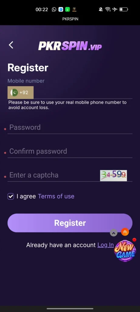 SpinPkr Game Login